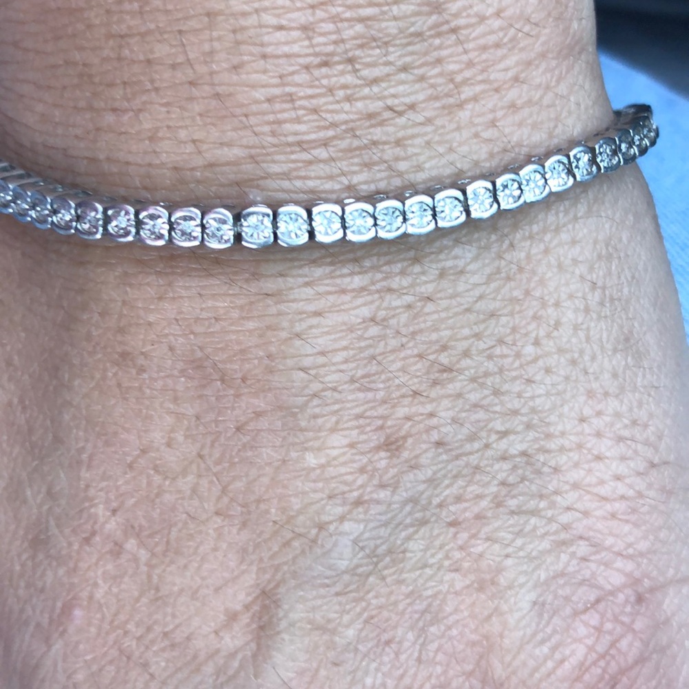 BOLO DIAMOND AND STERLING SILVER DIAMOND BRACELET